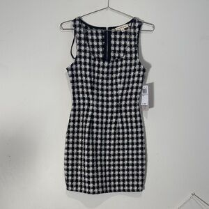 Kingston Black and White Plaid Mini Dress